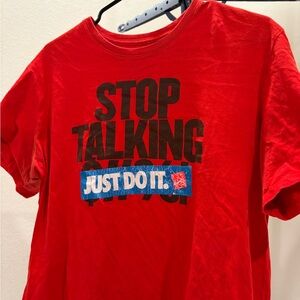 Nike Red 'Just Do It' Graphic Tee